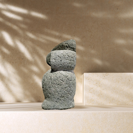 Estatua de búho de piedra natural 30 cm