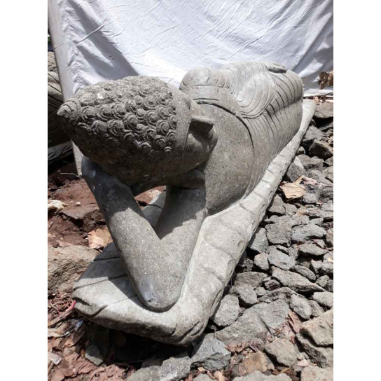 Estatua de jardín buda tumbado de piedra natural 150cm