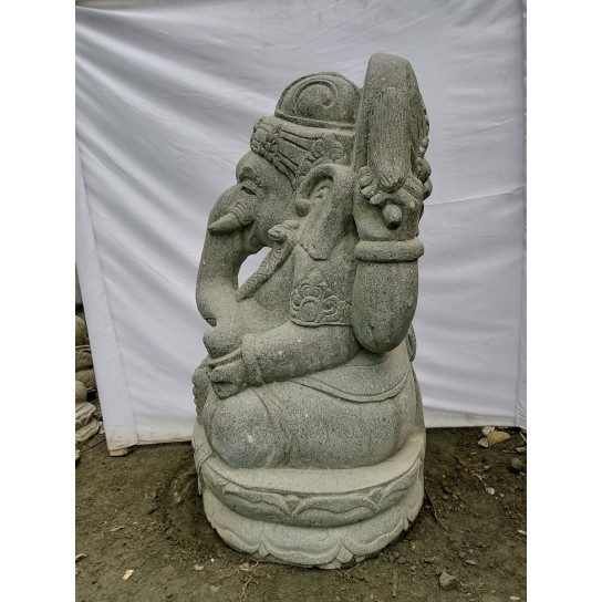 Estatua de jardín de piedra ganesh exterior 100 cm