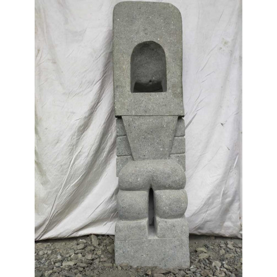 Estatua de piedra tiki polinesia 1m