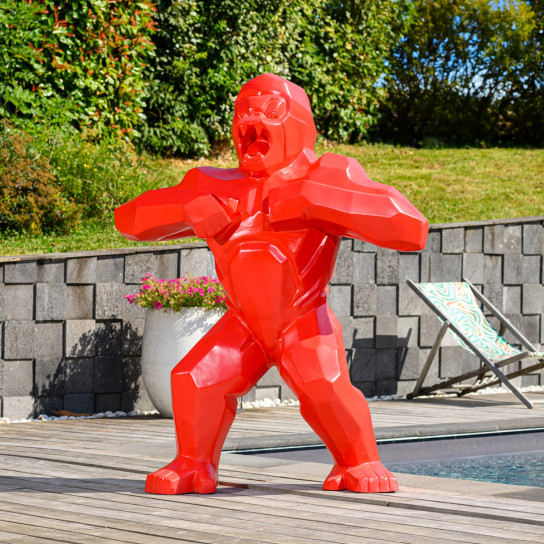 Estatua gorila kong rojo 150 cm