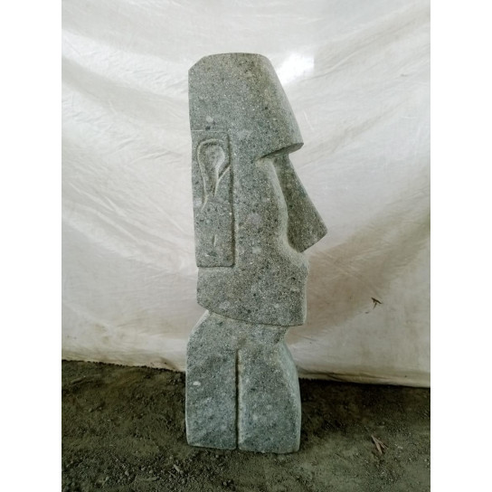Estatua jardín zen moaï isla de pascua de piedra 60 cm