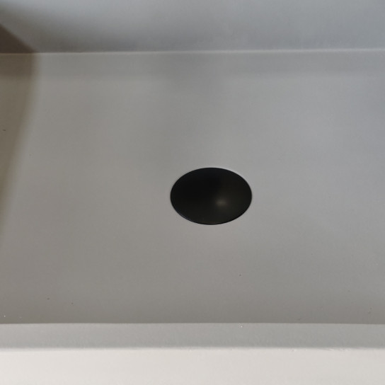 Lavabo sobre encimera de hormigón gris oscuro Okia