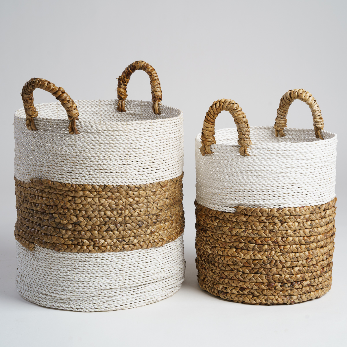 Conjunto de 2 cestas de fibra vegetal crudo - Wanda collection