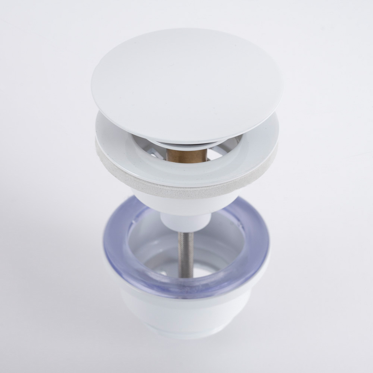 Válvula Clic-Clac Tapón Central para Lavabo Baño con Rebosadero